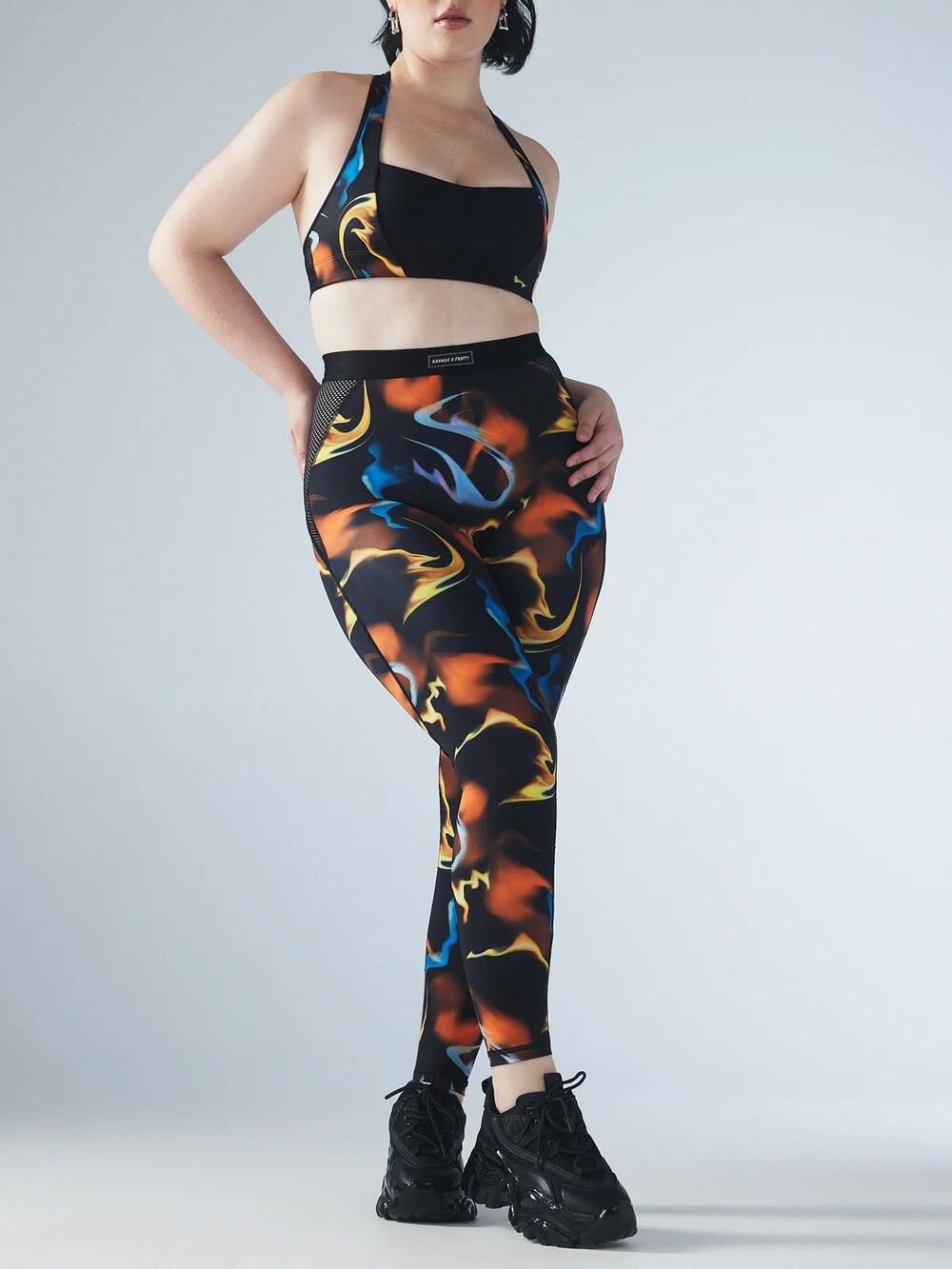 NWT SAVAGE X FENTY Up in Flames Printed Leggings 1X